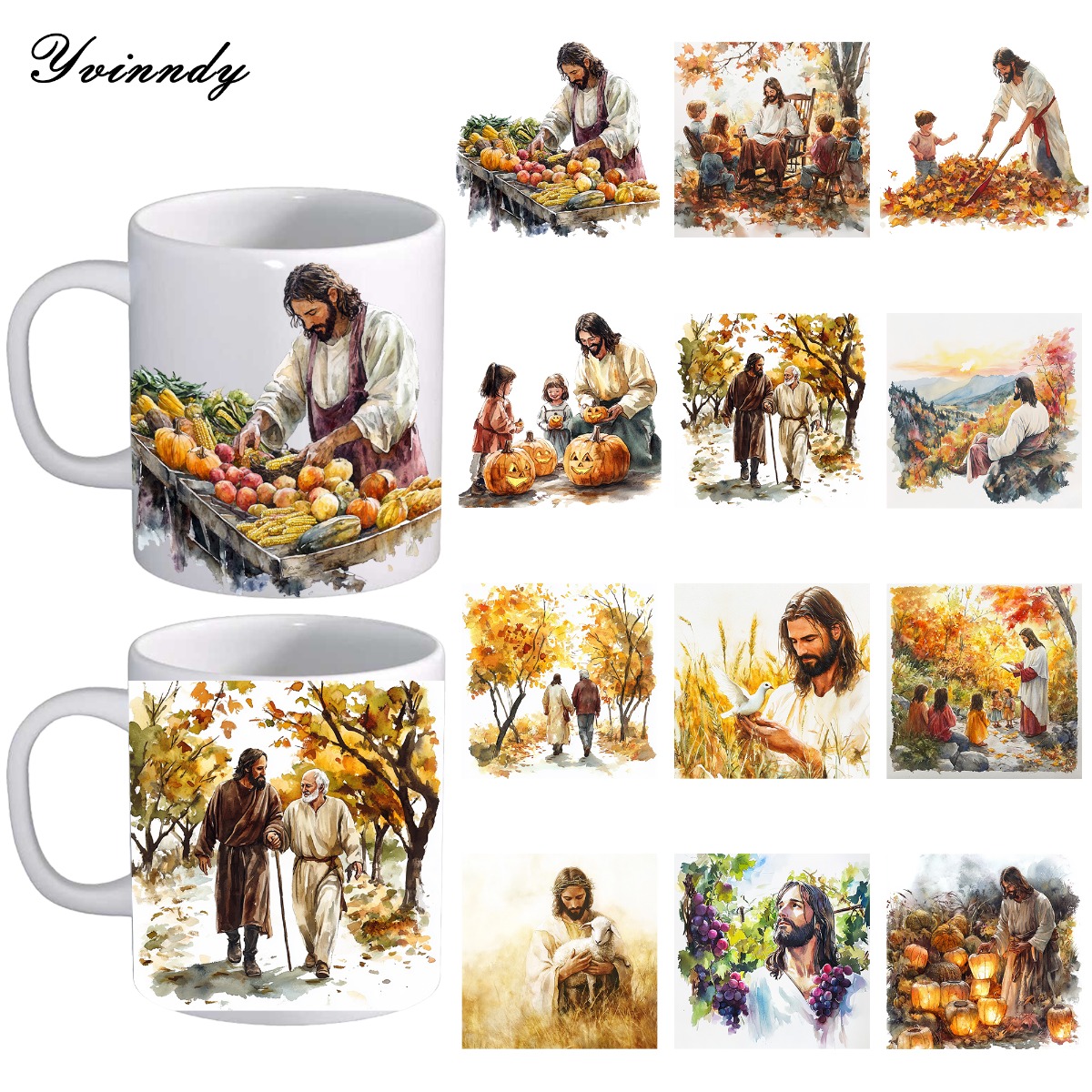 Rdta Tank Glass - 12Pcs/Set The Beautiful Autumn And Jesus