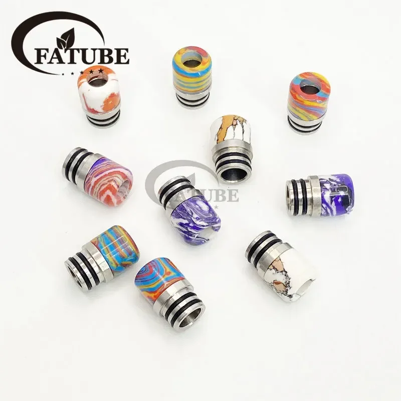 Drip Tip Resin - 1PC/10PCS 510 Stainless Steel Resin Straw