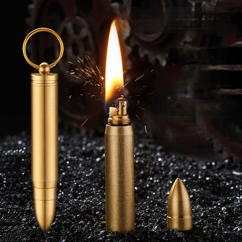 Dry Herb Vaping Accessories - Bullet Shaped Copper Kerosen e Lighter