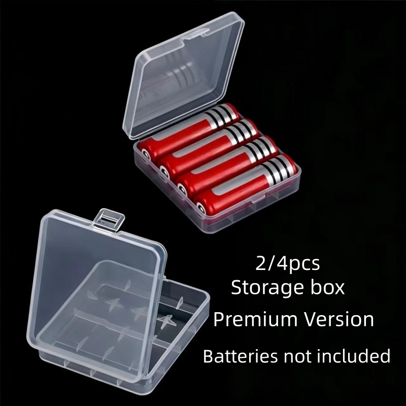 Battery Case Storage - 2/4Pcs 18650 Battery Storage Case, Holds