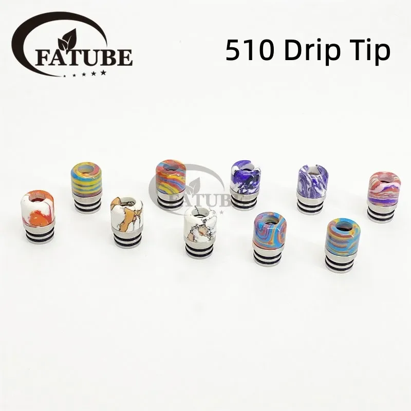 1PC/10PCS 510 Stainless Steel  - Drip Tip Resin ulasan dan harga
