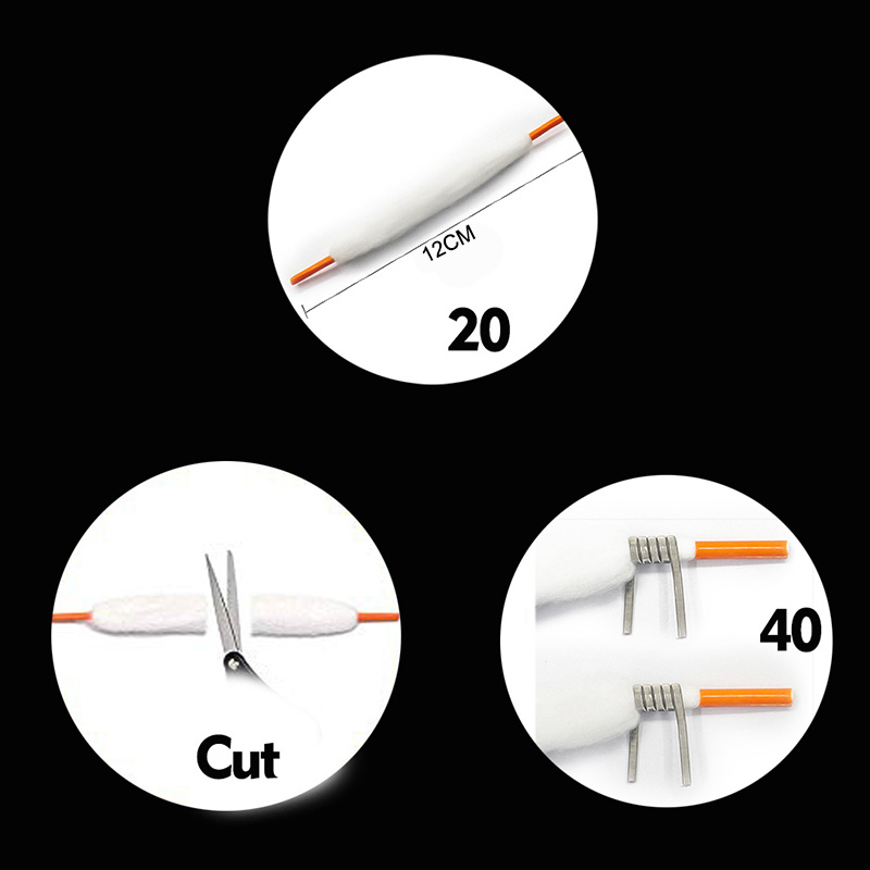 100pcs Coil wick Cotton Replac - Rda Atomizer Deck ulasan dan harga