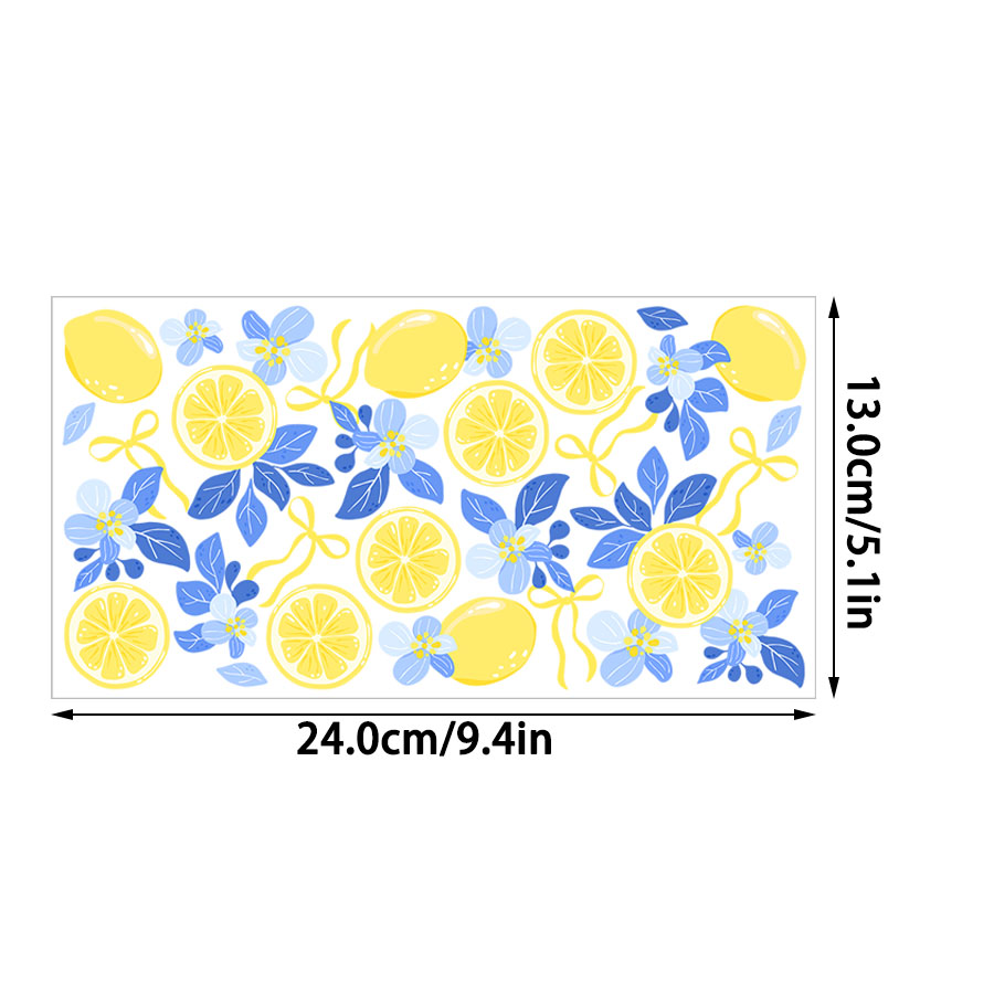 Lemon Floral UV DTF Transfer S - Rdta Tank Glass ulasan dan harga