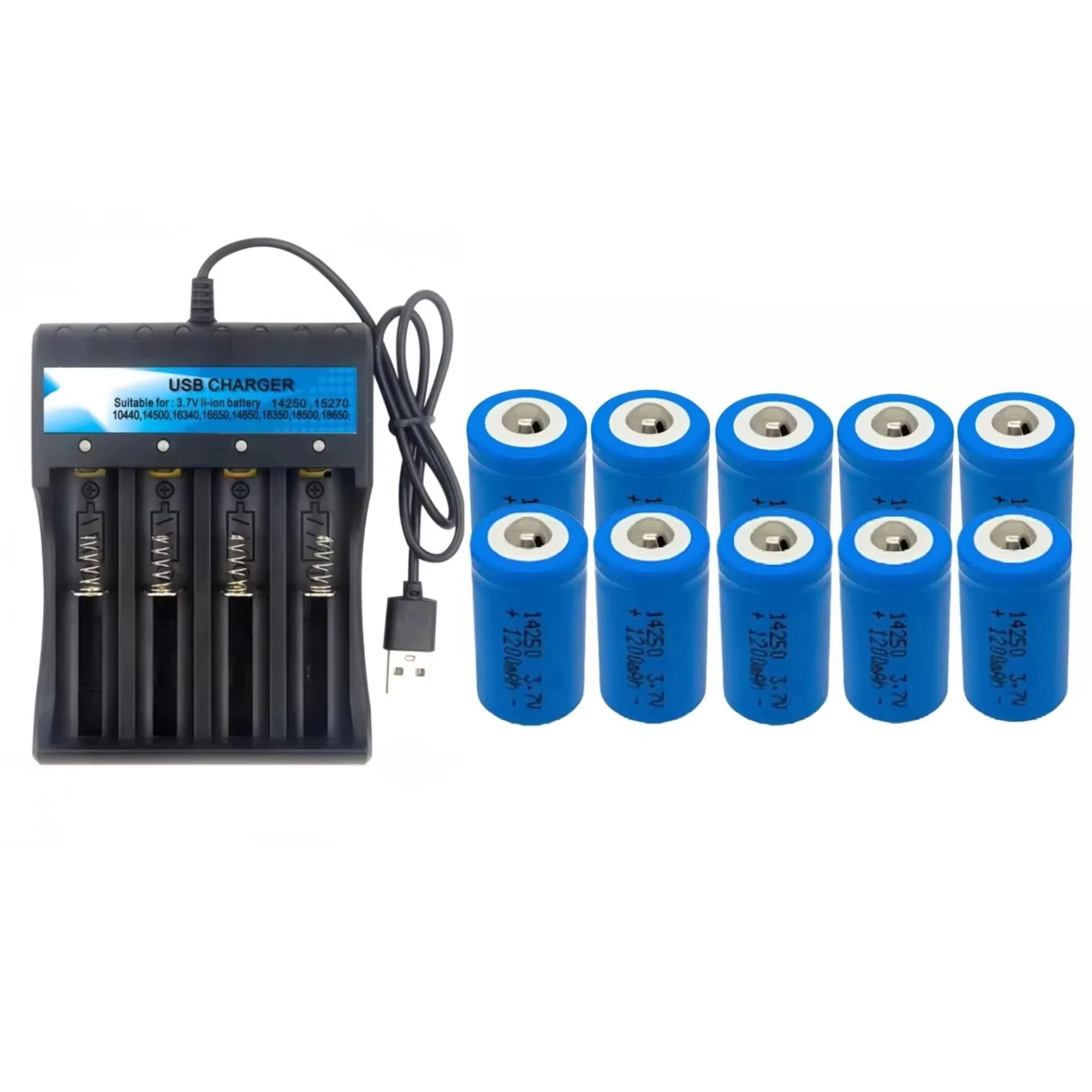 10PCS Quick Charge 14250 3.7V  - Quick Vape ulasan dan harga