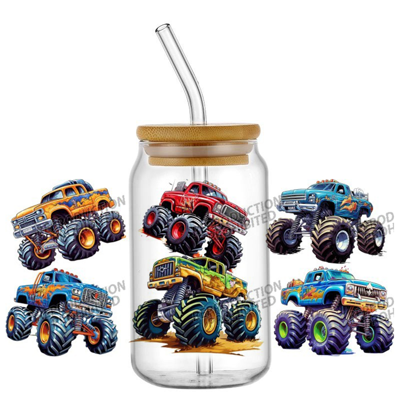 Monster Truck design UV DTF Wr - Rdta Tank Glass ulasan dan harga