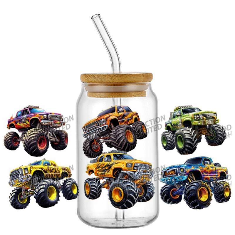Monster Truck design UV DTF Wr - Rdta Tank Glass ulasan dan harga