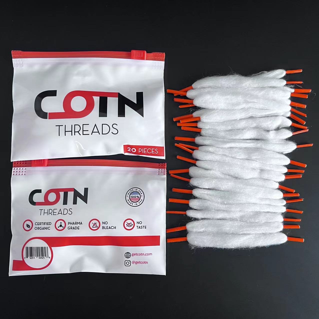 10Bag COTN Wick PreBuilt Organ - Cotton Wick Organic ulasan dan harga