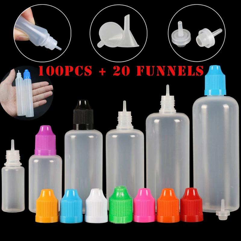 100pcs 3/5/10/15/20/30/50/100/ - Juice Bottle Dropper ulasan dan harga