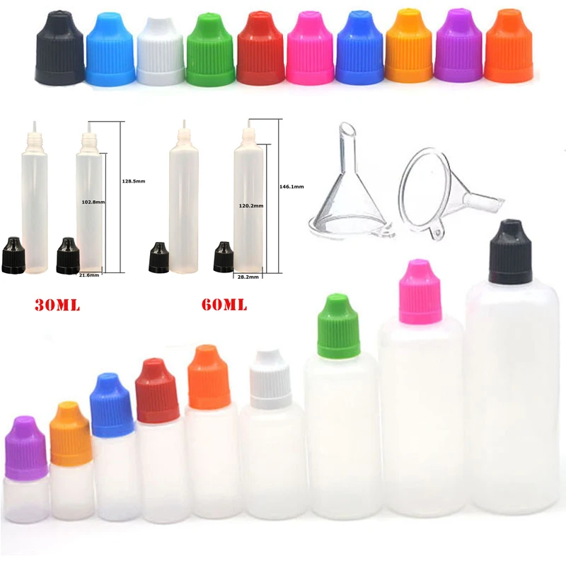 100pcs 3/5/10/15/20/30/50/100/ - Juice Bottle Dropper ulasan dan harga