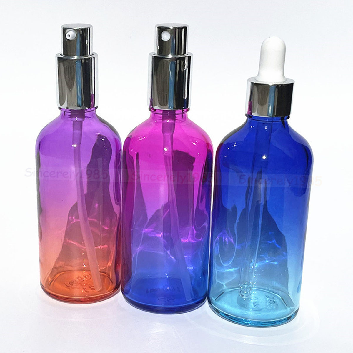 1X 3x 100ml Gradient Color Gla - Juice Bottle Dropper ulasan dan harga