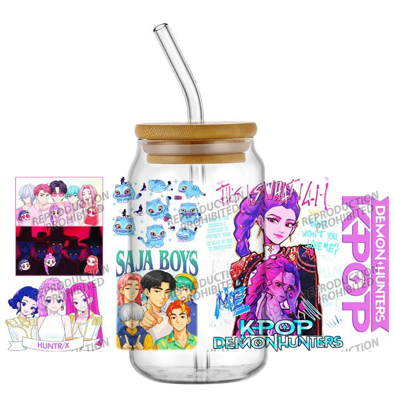 Saja Boys K-POP Team UV DTF Cu - Rdta Tank Glass ulasan dan harga
