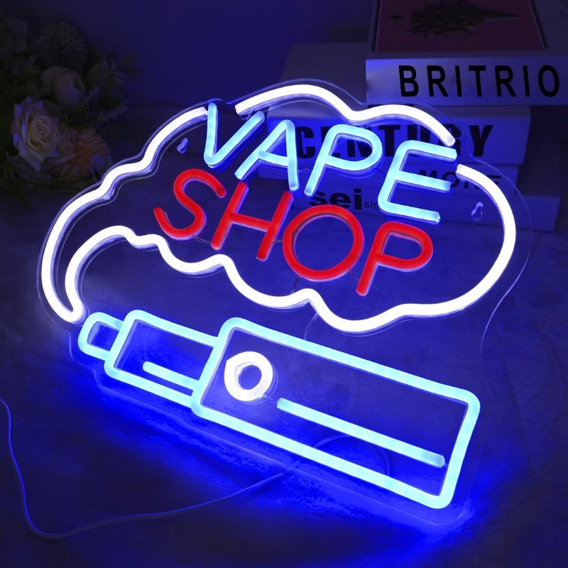 LED VAPE SHOP Smoke Neon Sign  - Vaping Store ulasan dan harga