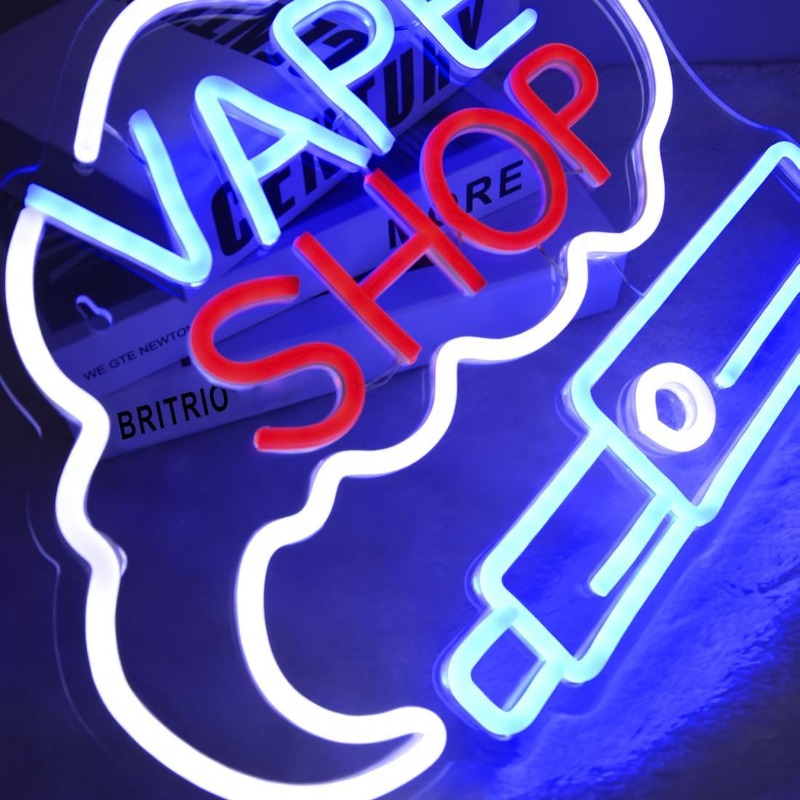 LED VAPE SHOP Smoke Neon Sign  - Vaping Store ulasan dan harga