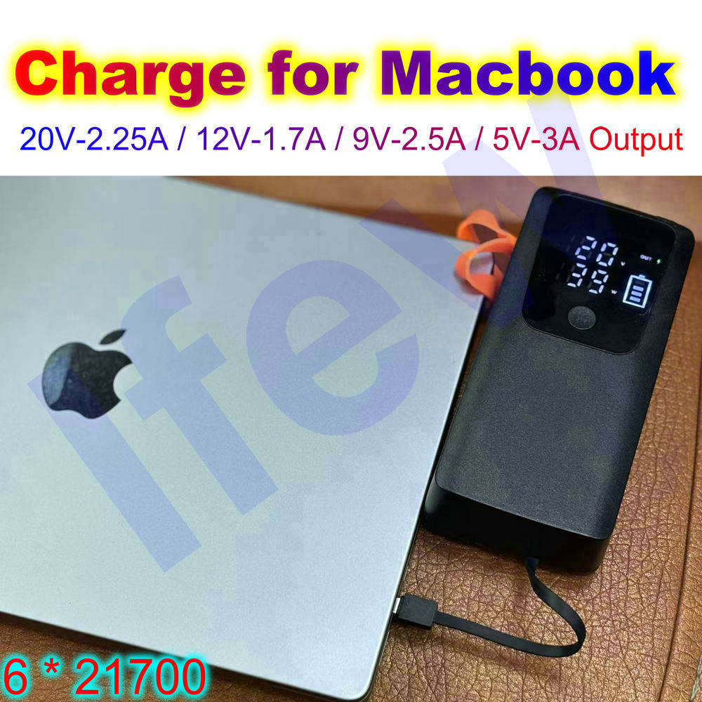45W Power Bank Case For Macboo - Battery Case Storage ulasan dan harga