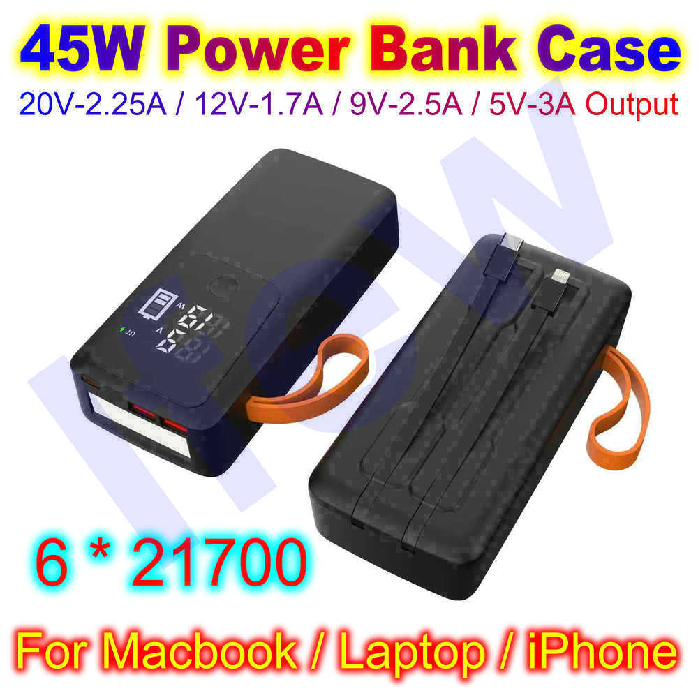 45W Power Bank Case For Macboo - Battery Case Storage ulasan dan harga
