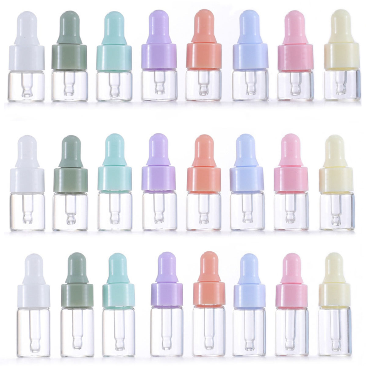 8x 1/2/3/5ml Clear Glass Dropp - Juice Bottle Dropper ulasan dan harga