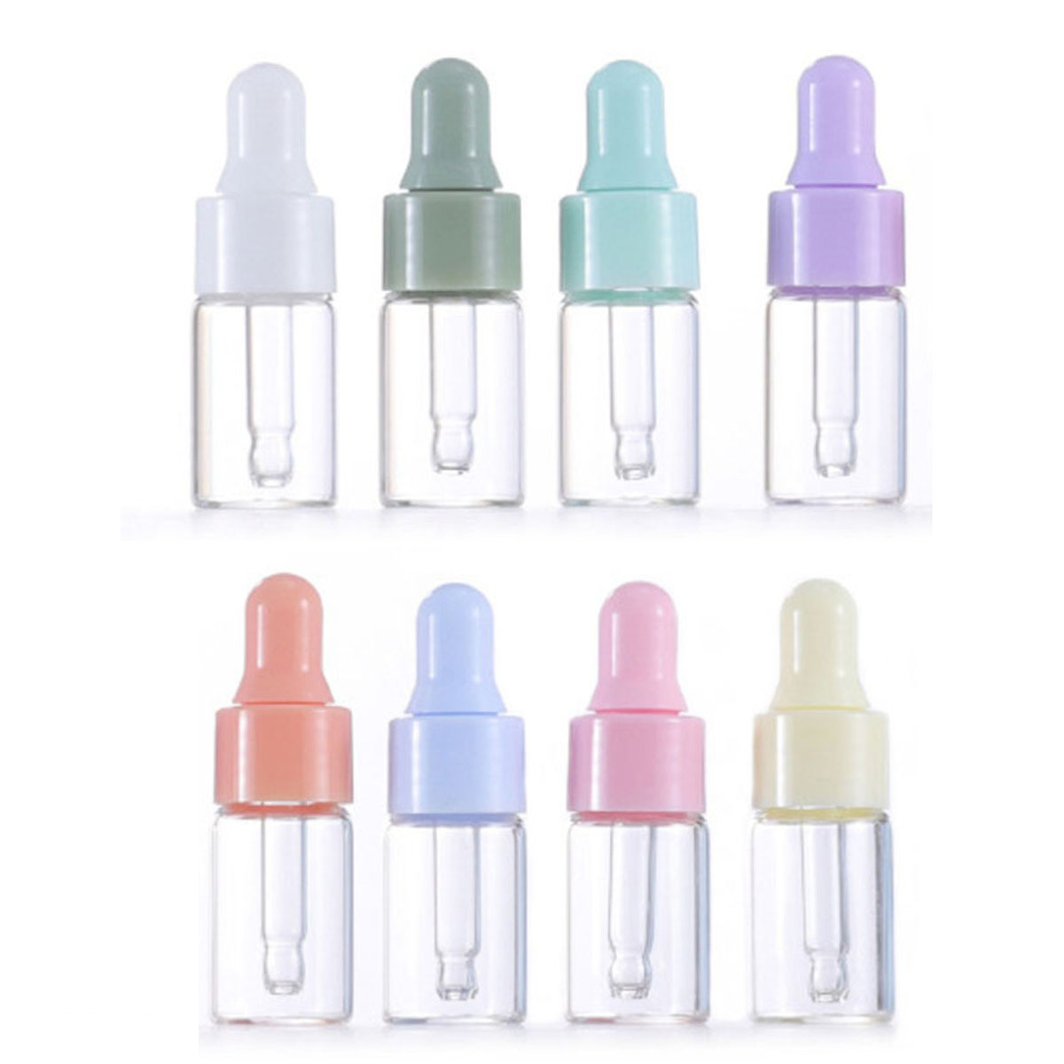 8x 1/2/3/5ml Clear Glass Dropp - Juice Bottle Dropper ulasan dan harga